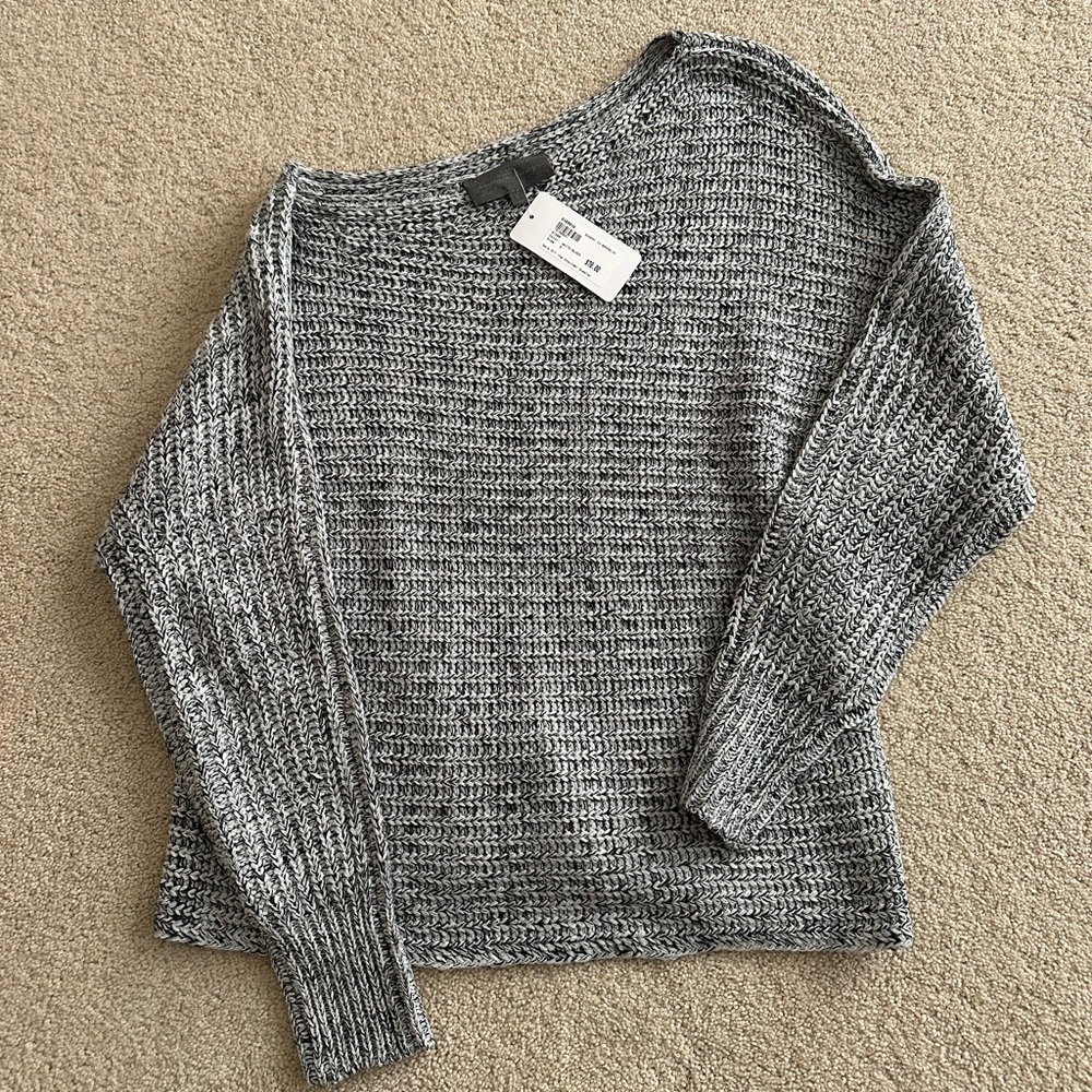 Gray Sunday in Brooklyn Sweater, Sara Off the Shoulder Sweater, size S